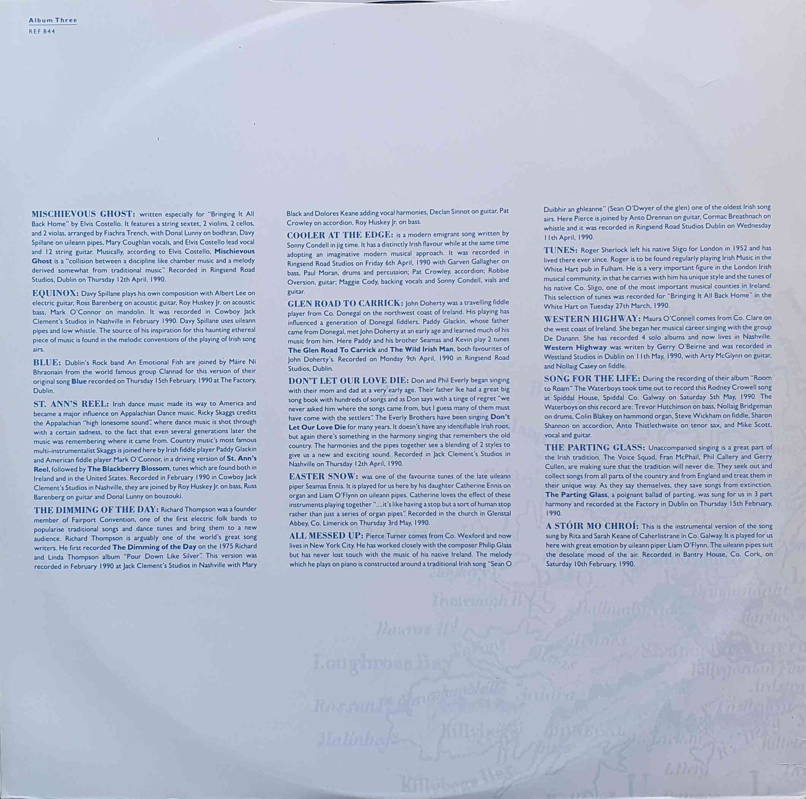 Inserts from REF 844